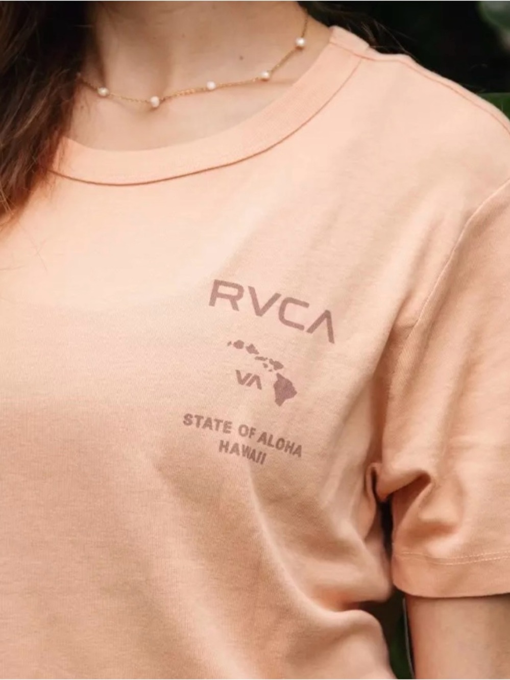 RVCA “State of Aloha” Graphic Tee NWT XL Peach Hawaii Graphic T-Shirt